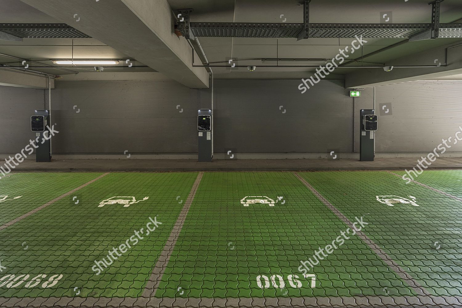 charging-points-electric-cars-parking-garage-editorial-stock-photo