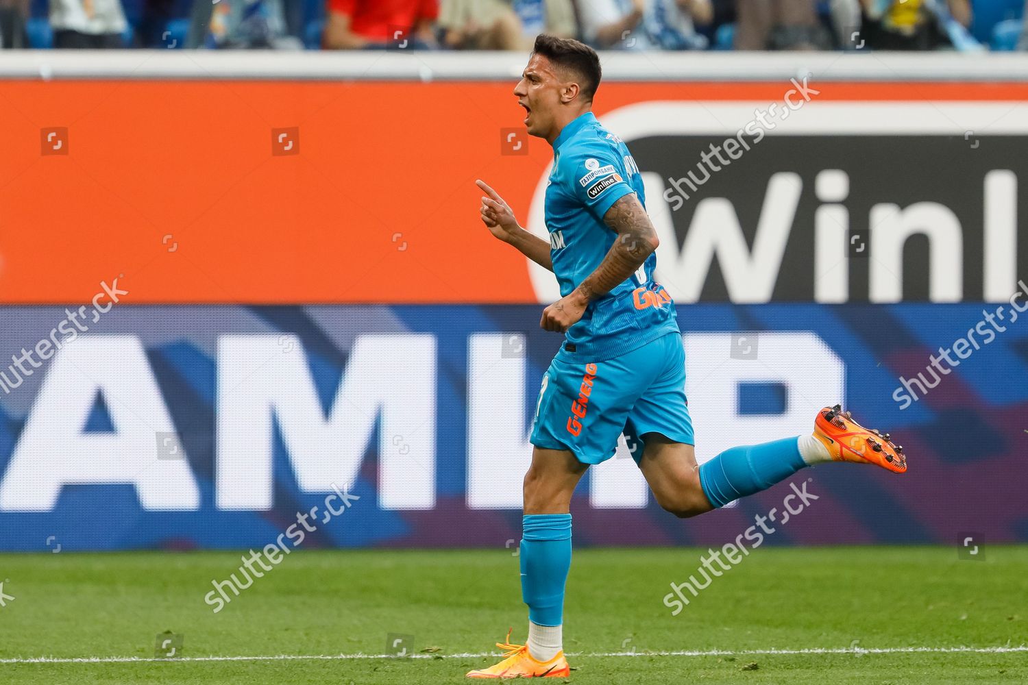 Gustavo Mantuan Zenit St Petersburg Celebrates Editorial Stock Photo
