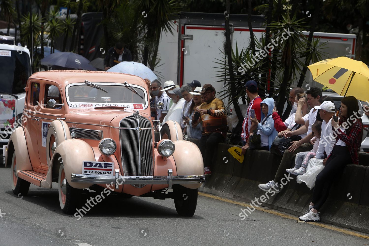 Old Classic Car Driven During 25th Editorial Stock Photo - Stock Image