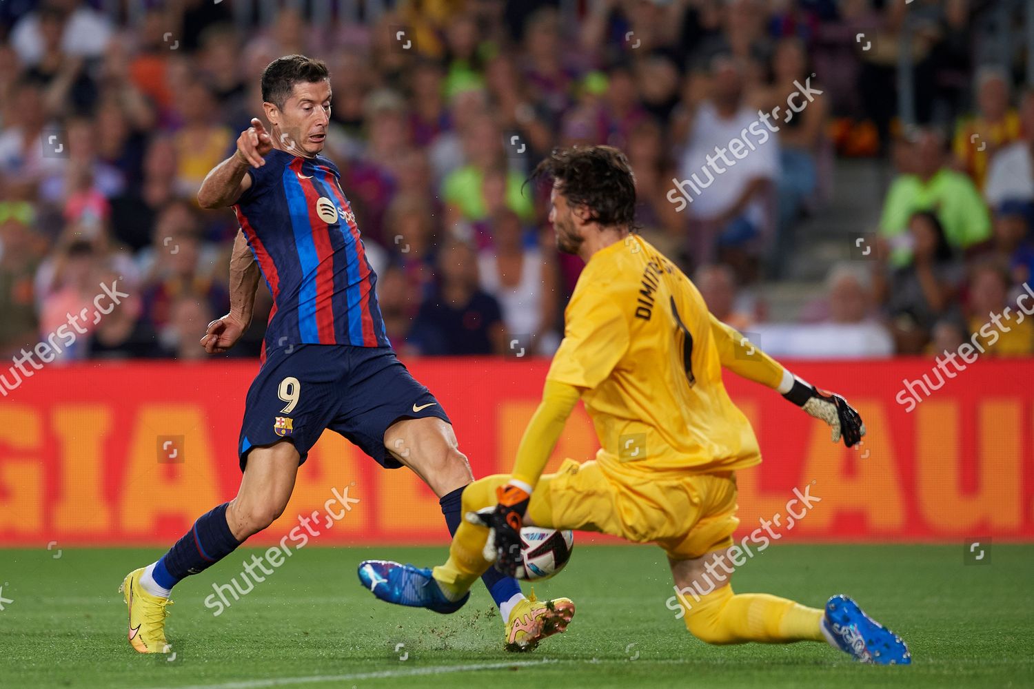 Robert Lewandowski Centreforward Barcelona Poland Shooting Editorial ...