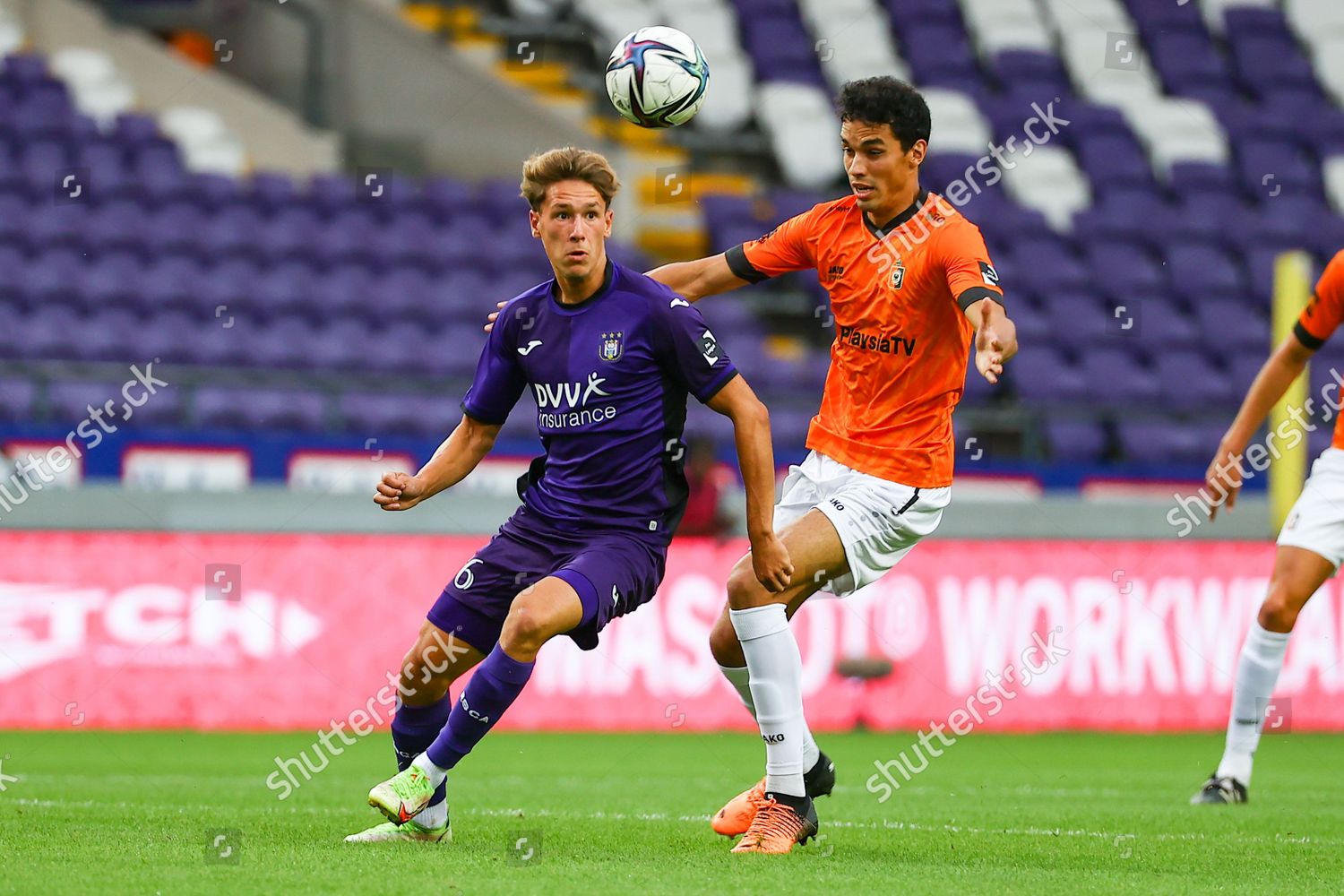 RSCA Futures' players pictured before a soccer match between RSC Anderlecht  Futures and KMSK Deinze, Sunday 14 August 2022 in Anderlecht, on day 1 of  the 2022-2023 'Challenger Pro League' second division