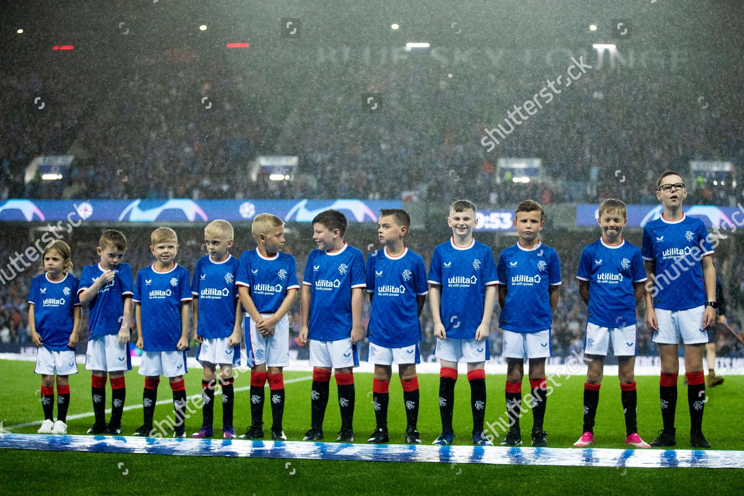 Rangers Psv Mascots During Champions League Editorial Stock Photo 