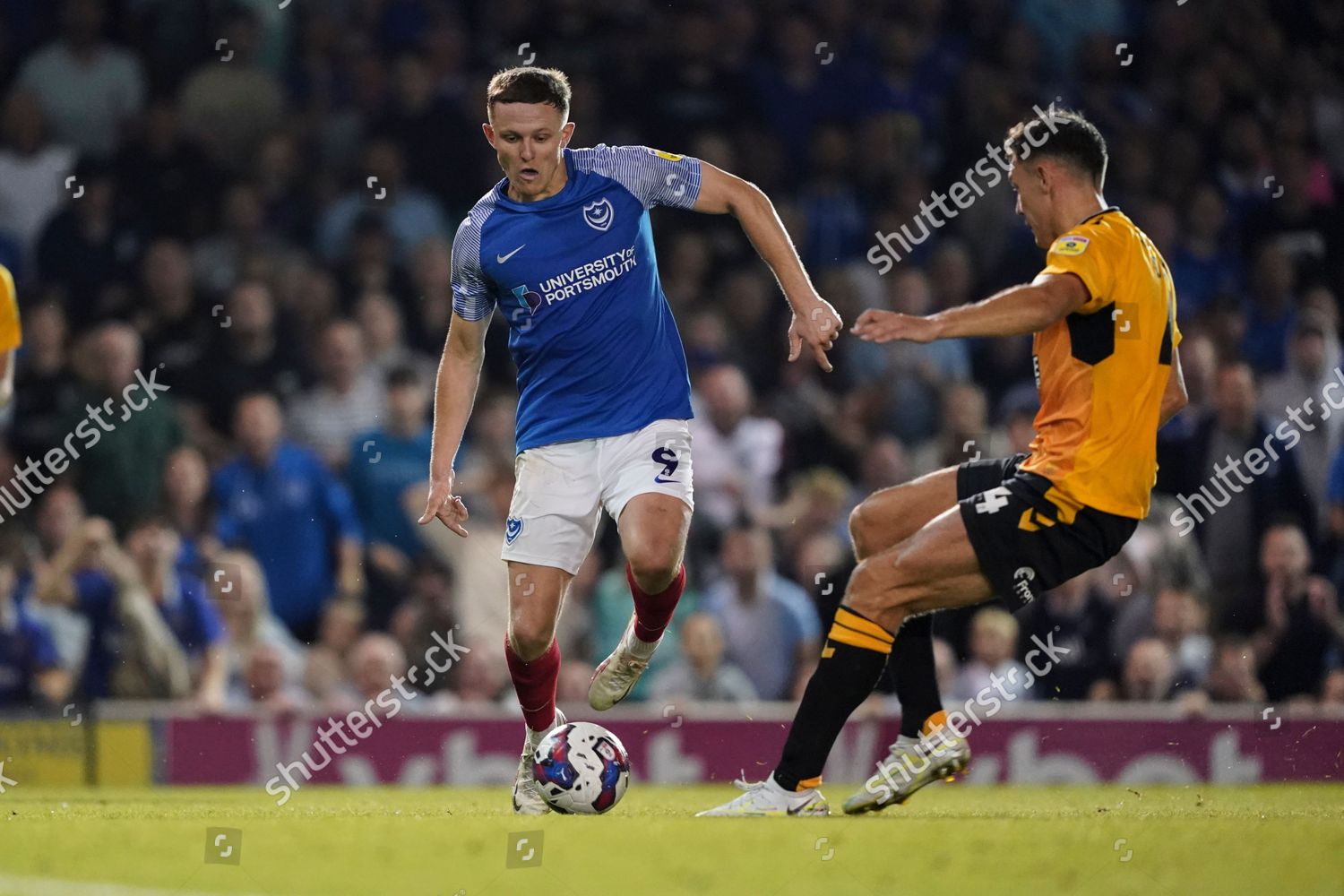 Portsmouth Forward Colby Bishop During Efl Editorial Stock Photo ...