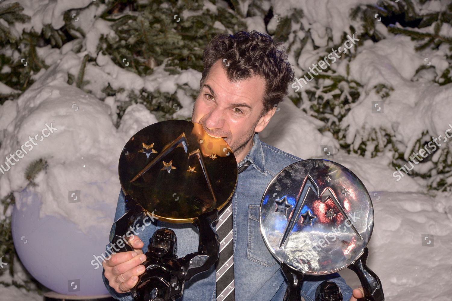 Michael Youn Posing His Prizes After Editorial Stock Photo - Stock ...