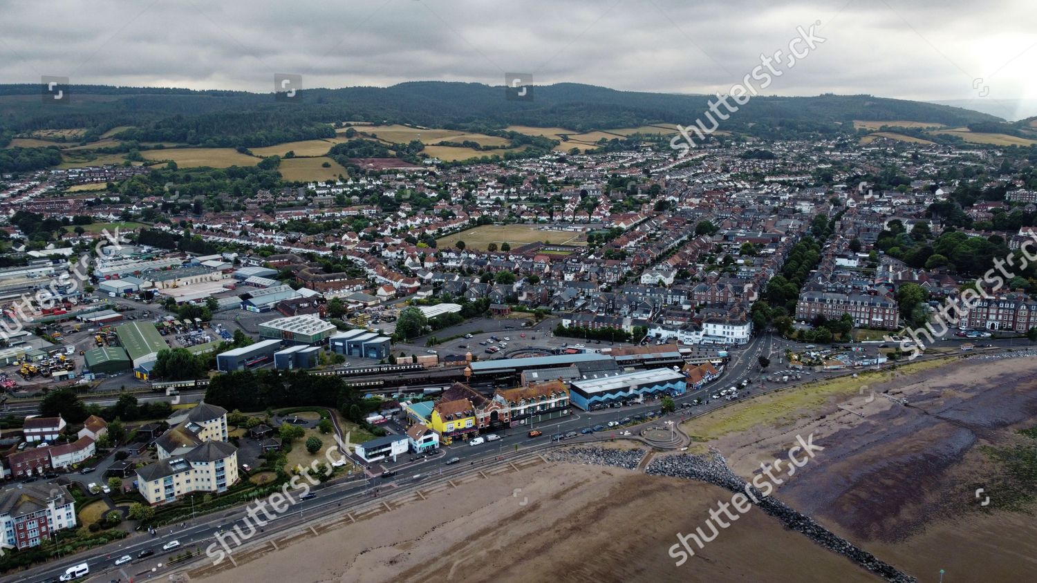 Aerial View Minehead Editorial Stock Photo - Stock Image | Shutterstock