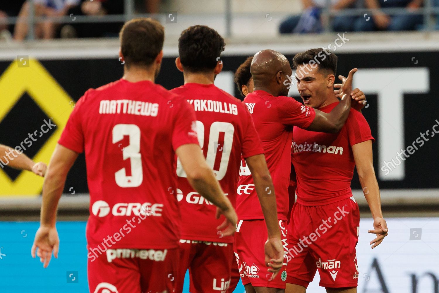 Omonias Charalambos Charalambous Celebrates After Scoring Editorial ...