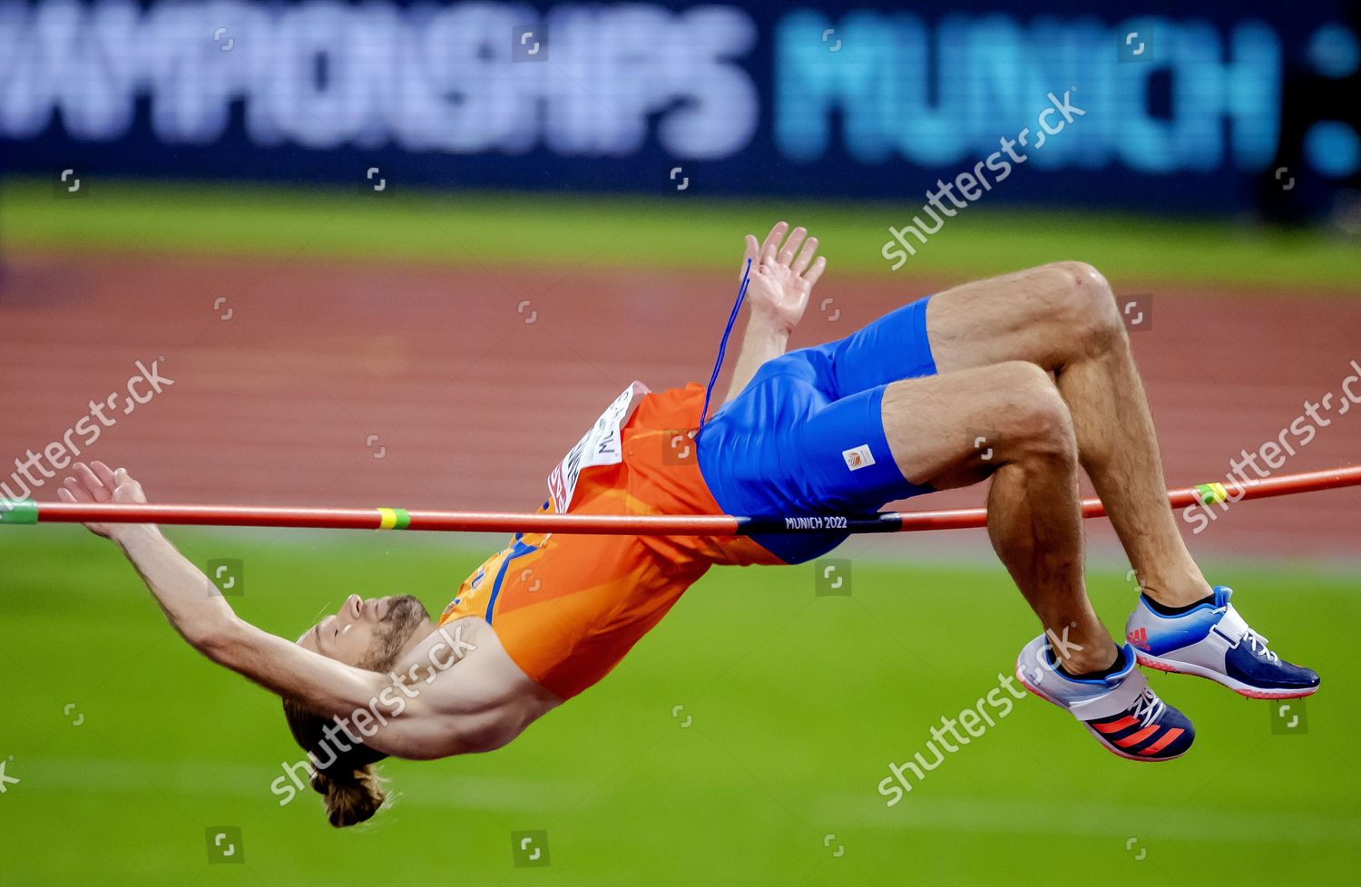 Douwe Amels Action During High Jump Editorial Stock Photo Stock Image