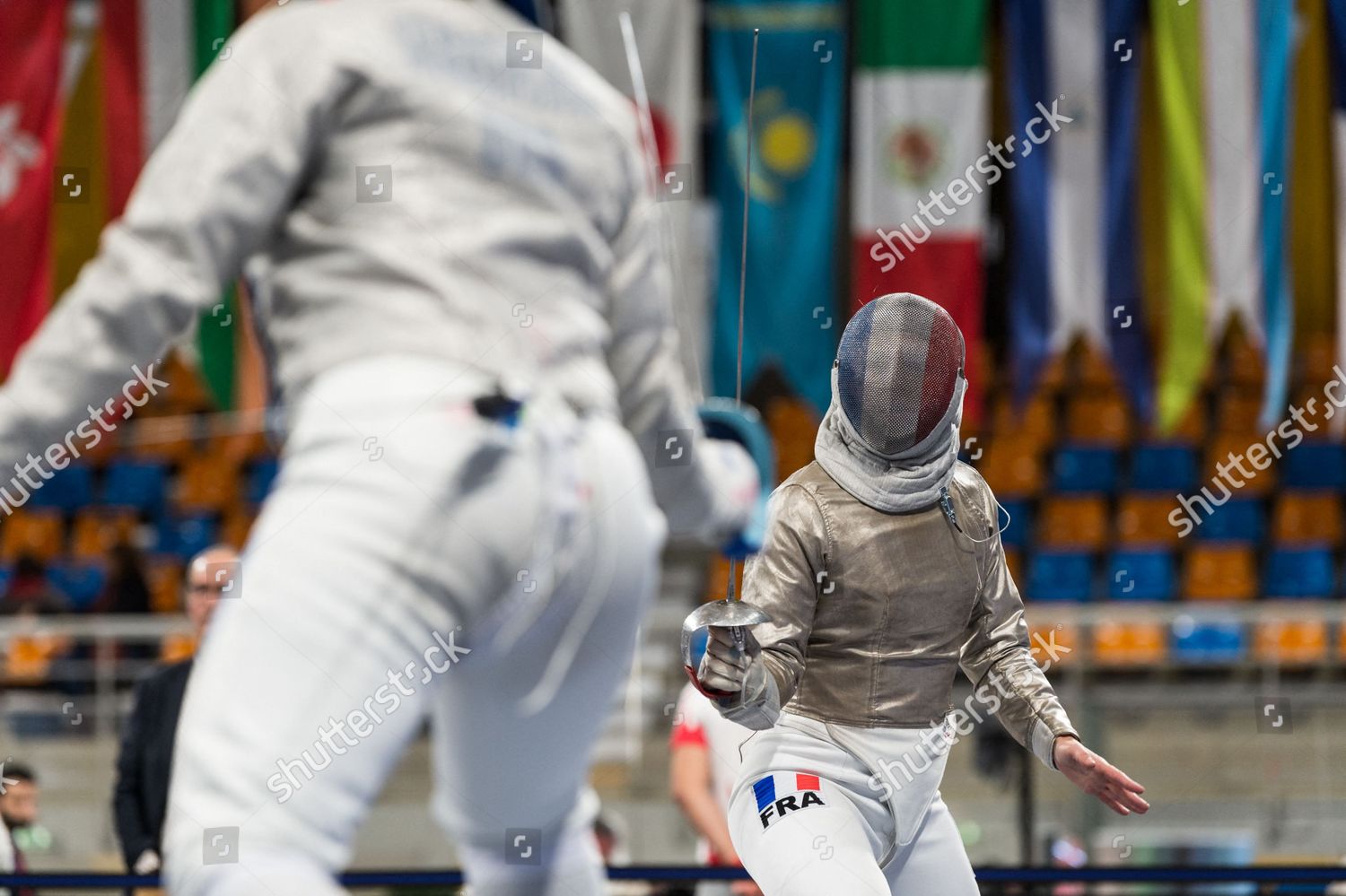 French Fencer Sabre Charlotte Lembach During Editorial Stock Photo ...