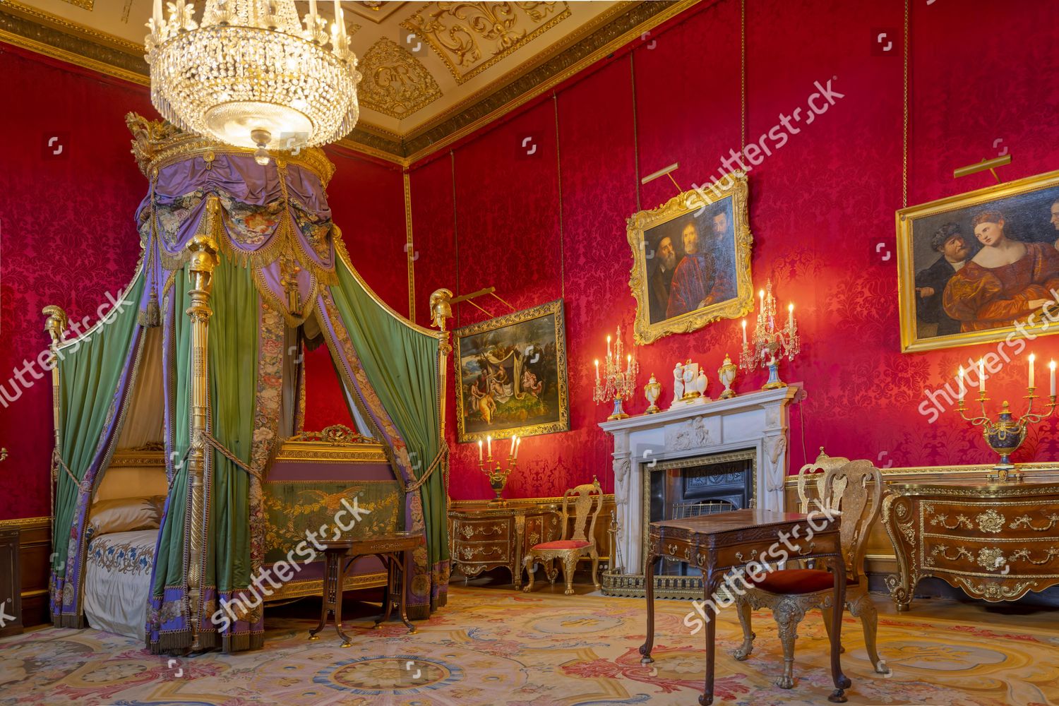 Bedchamber Queen Windsor Castle Inside London Editorial Stock Photo ...