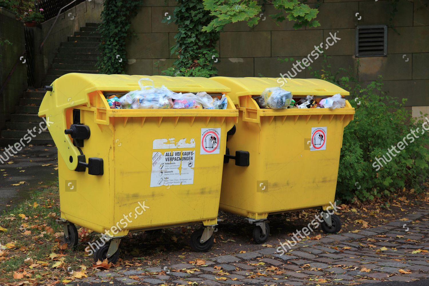 Waste Collection Yellow Waste Container Packaging Editorial Stock Photo ...