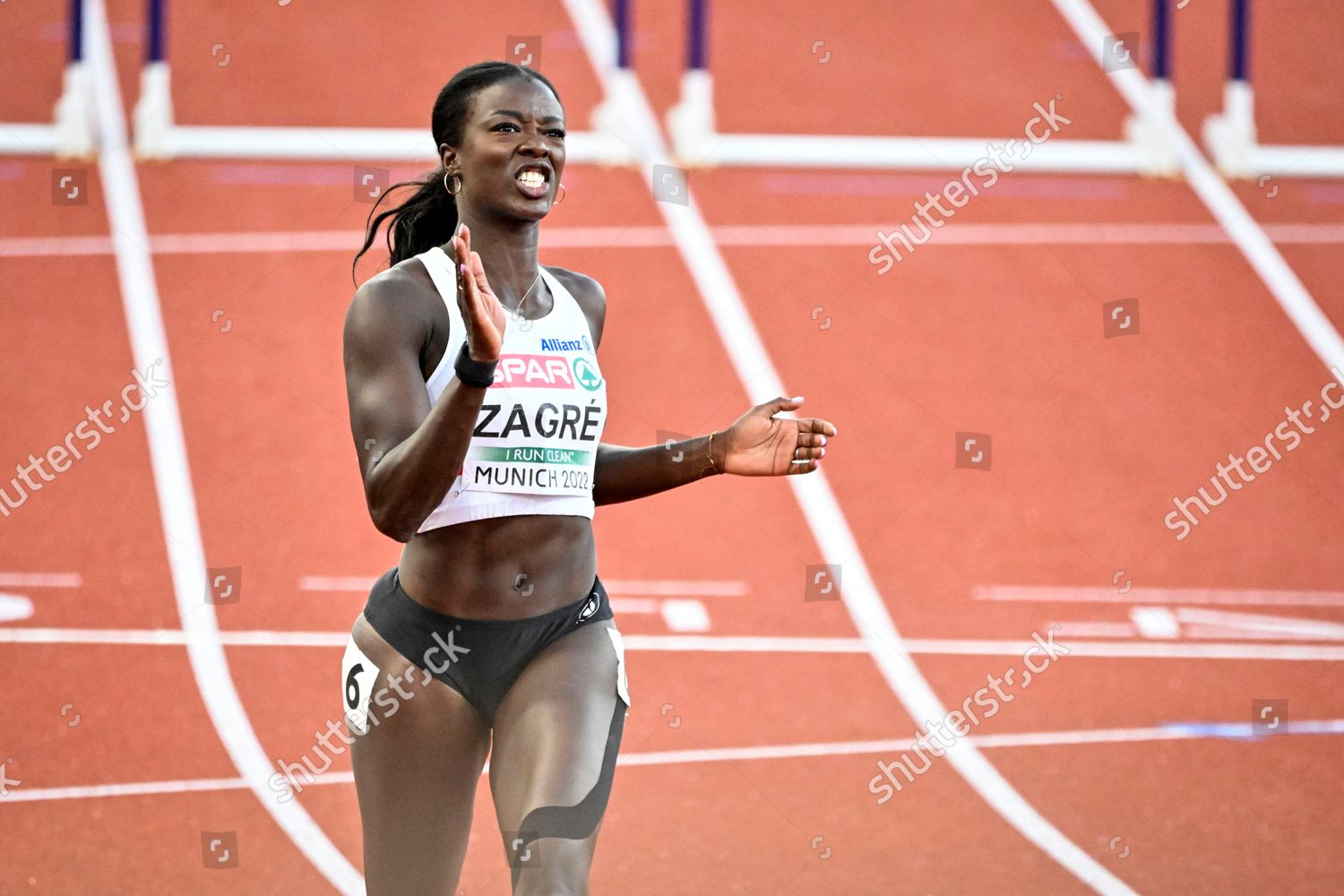 Belgian Athlete Anne Zagre Pictured Action Editorial Stock Photo