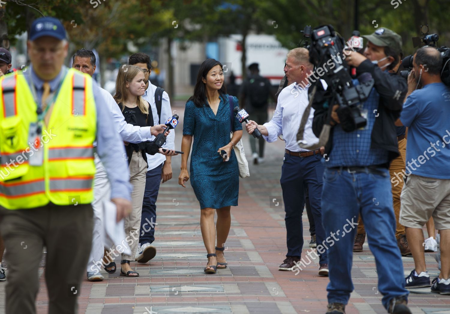 Bostons Mayor Michelle Wu C Speaks Editorial Stock Photo - Stock Image ...