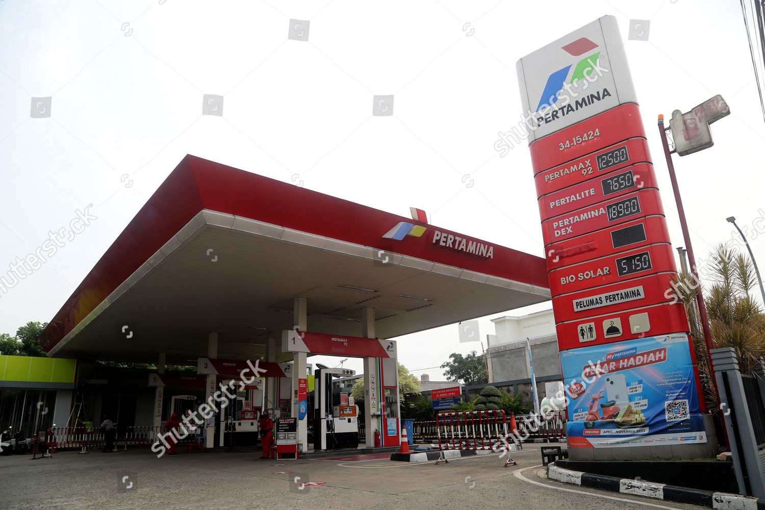 Pertamina Gas Station Tangerang Indonesia 23 Editorial Stock Photo ...