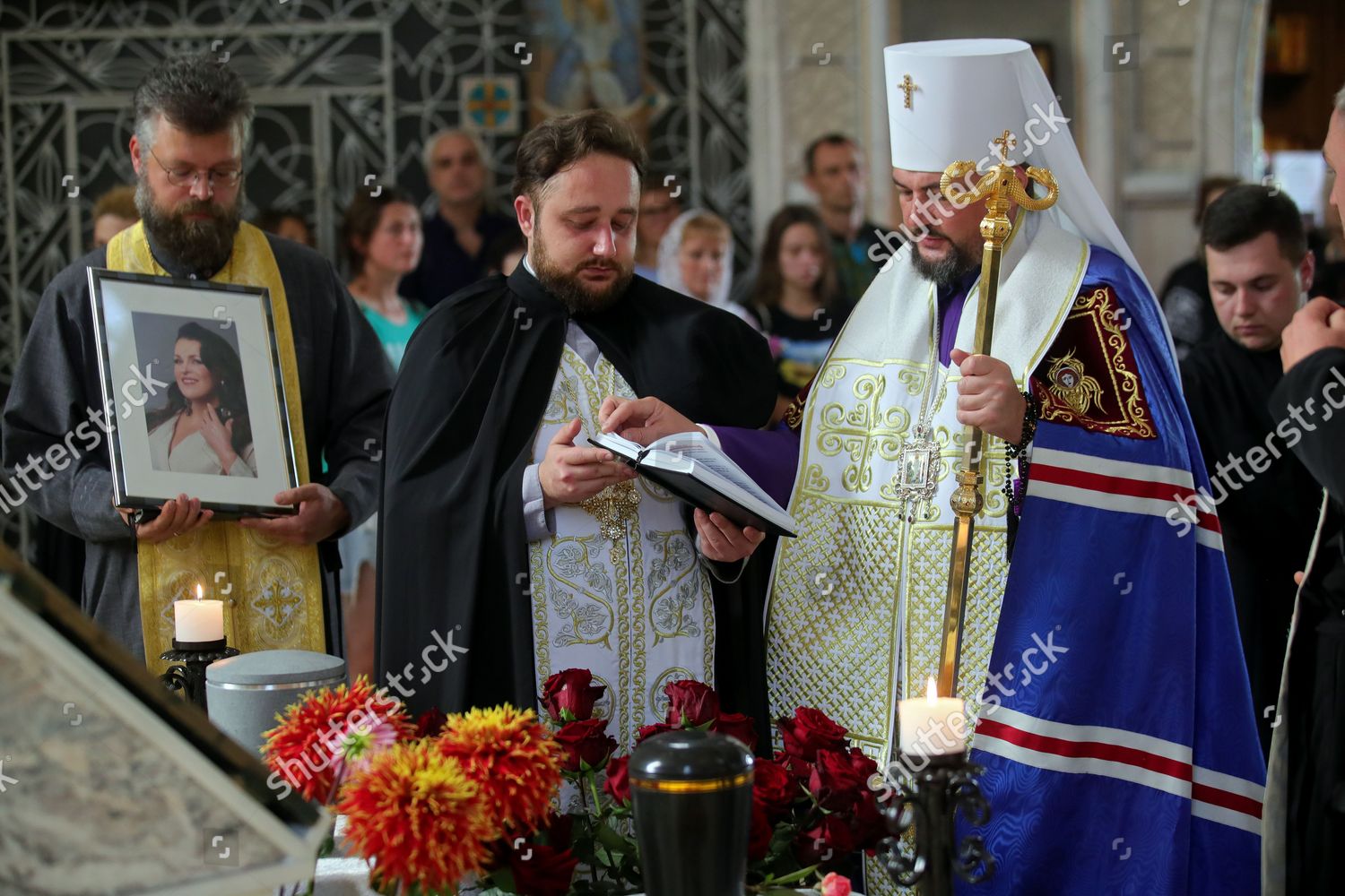 Priest Conducts Funeral Ukrainian Actress Cinematographer Editorial ...