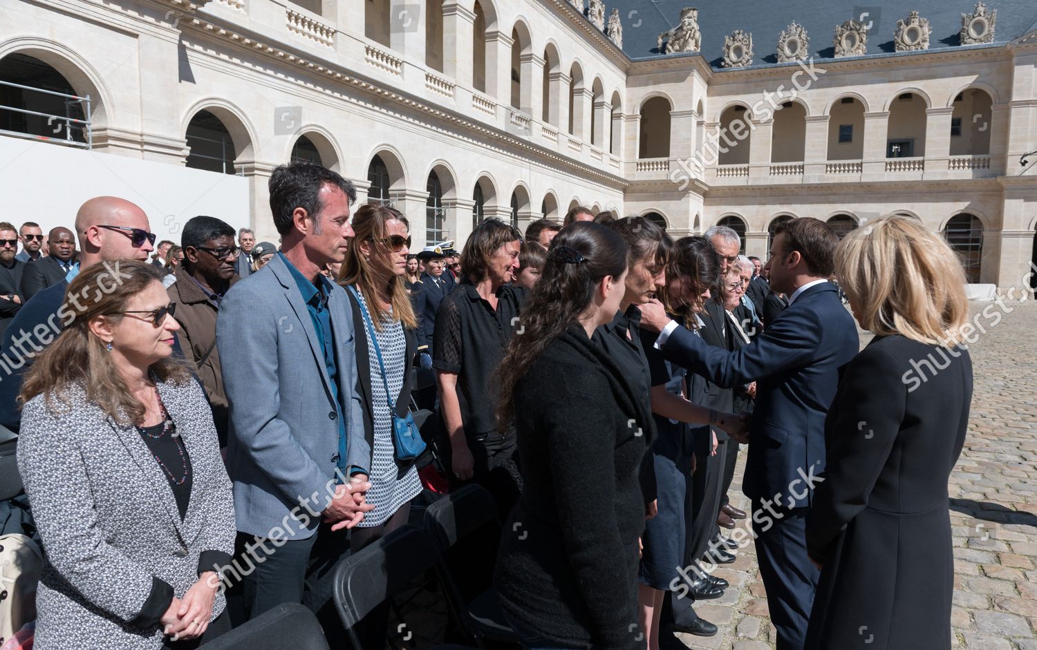 French President Emmanuel Macron Relatives Pay Editorial Stock Photo ...