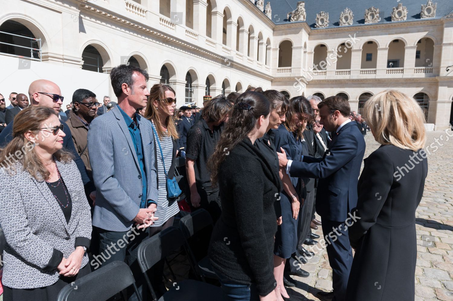 French President Emmanuel Macron Relatives Pay Editorial Stock Photo ...