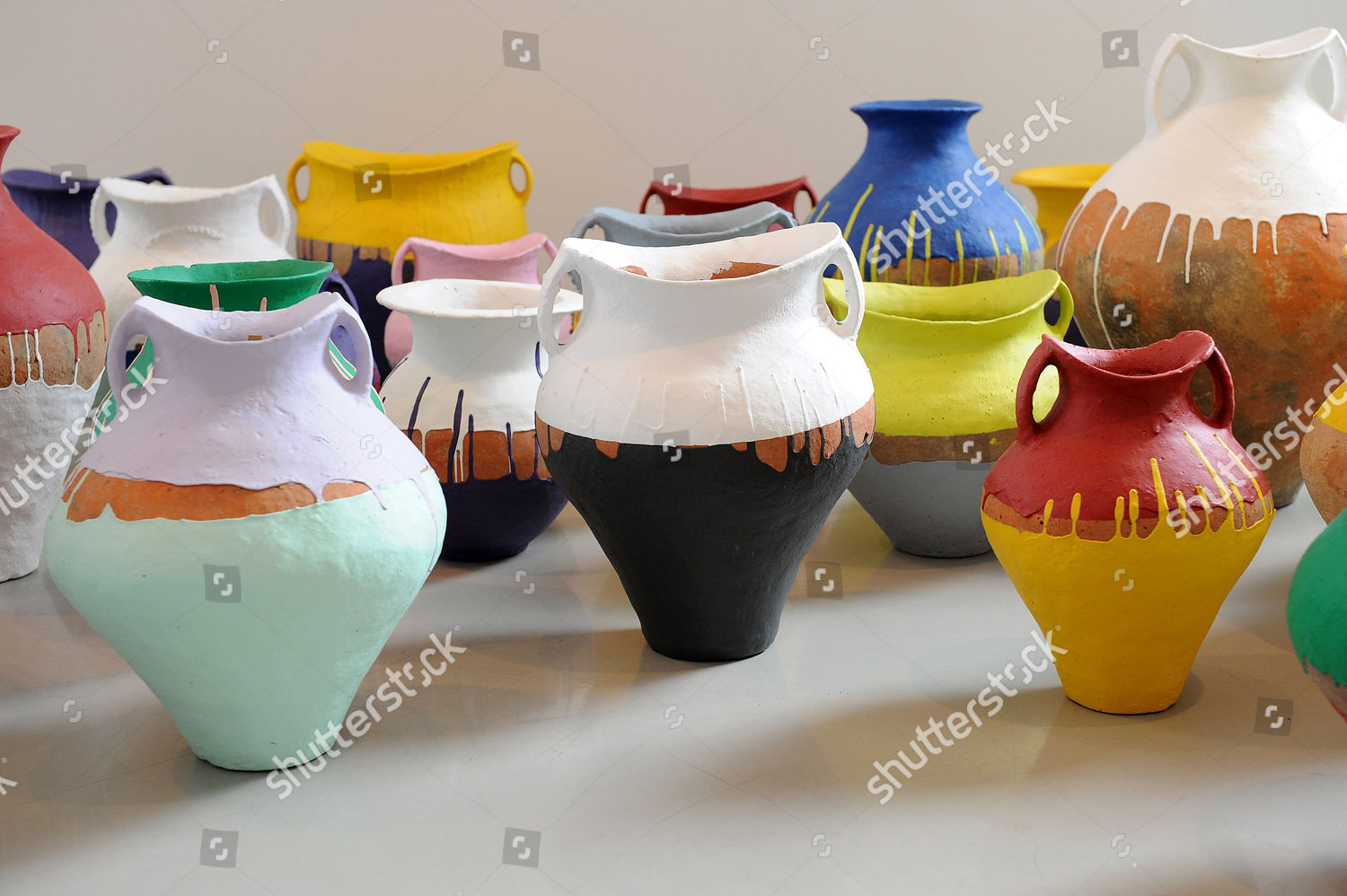 Coloured Vases By Ai Weiwei 2010 Editorial Stock Photo Stock