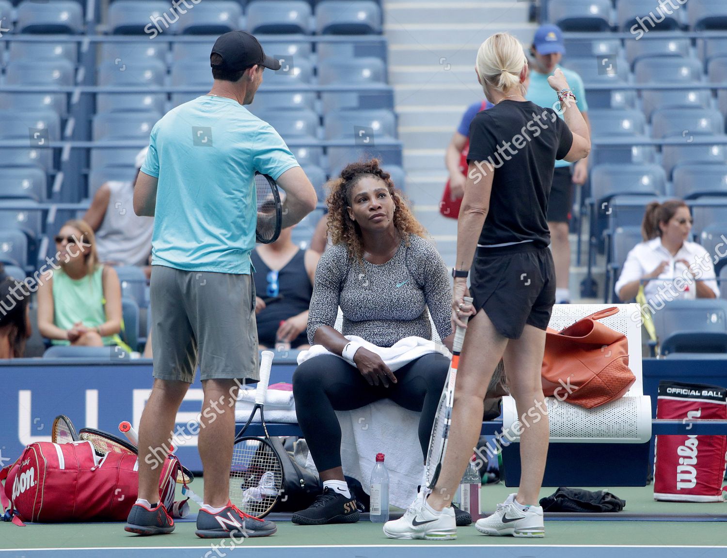 Serena Williams Talks Her Coaches While Editorial Stock Photo - Stock ...