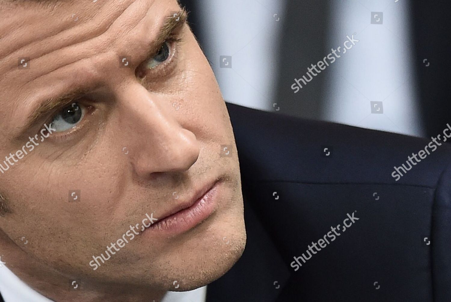 Emmanuel Macron During Meeting Mayors Iledefrance Editorial Stock Photo ...