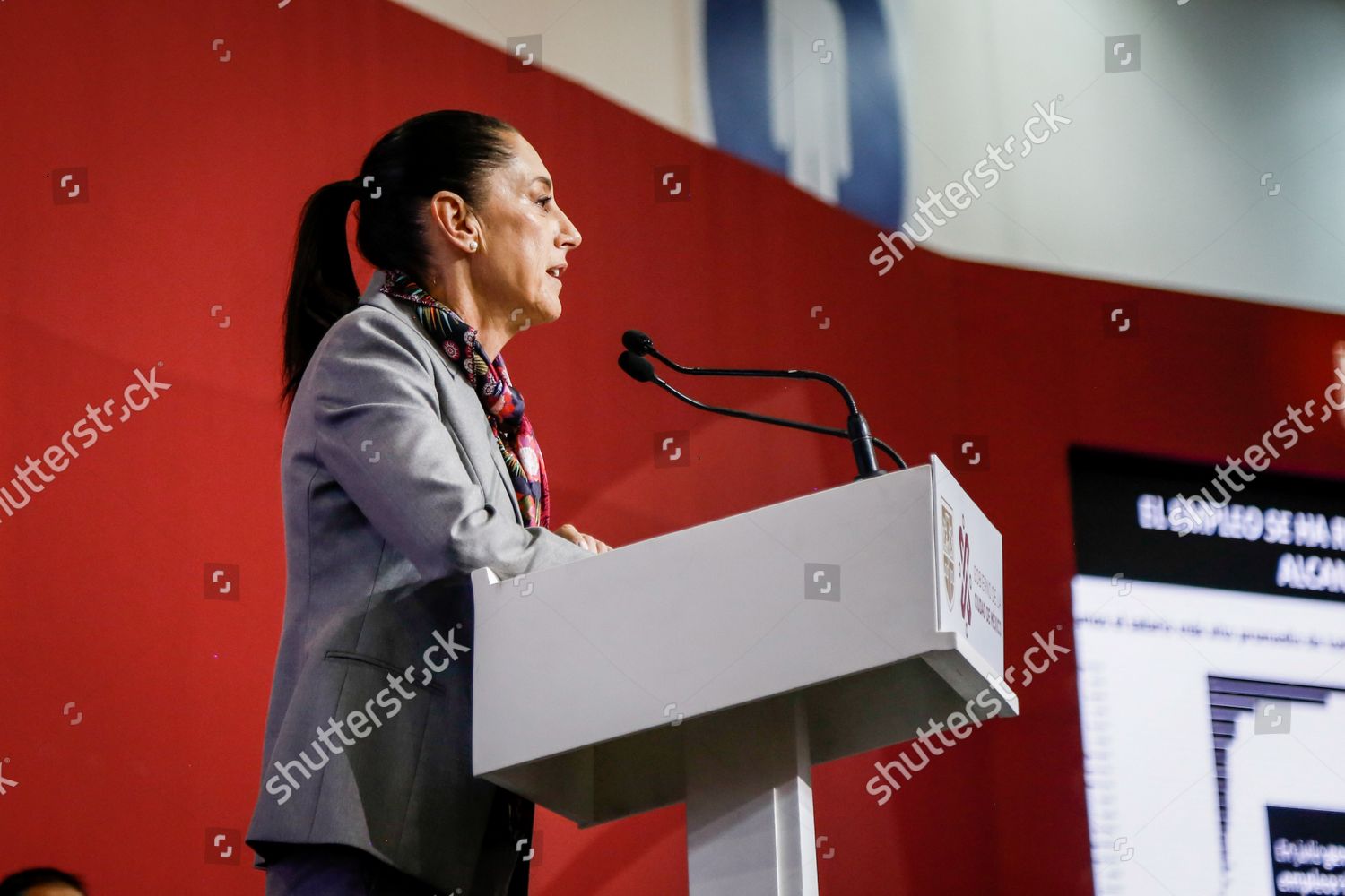 Claudia Sheinbaum Head Government Mexico City Editorial Stock Photo