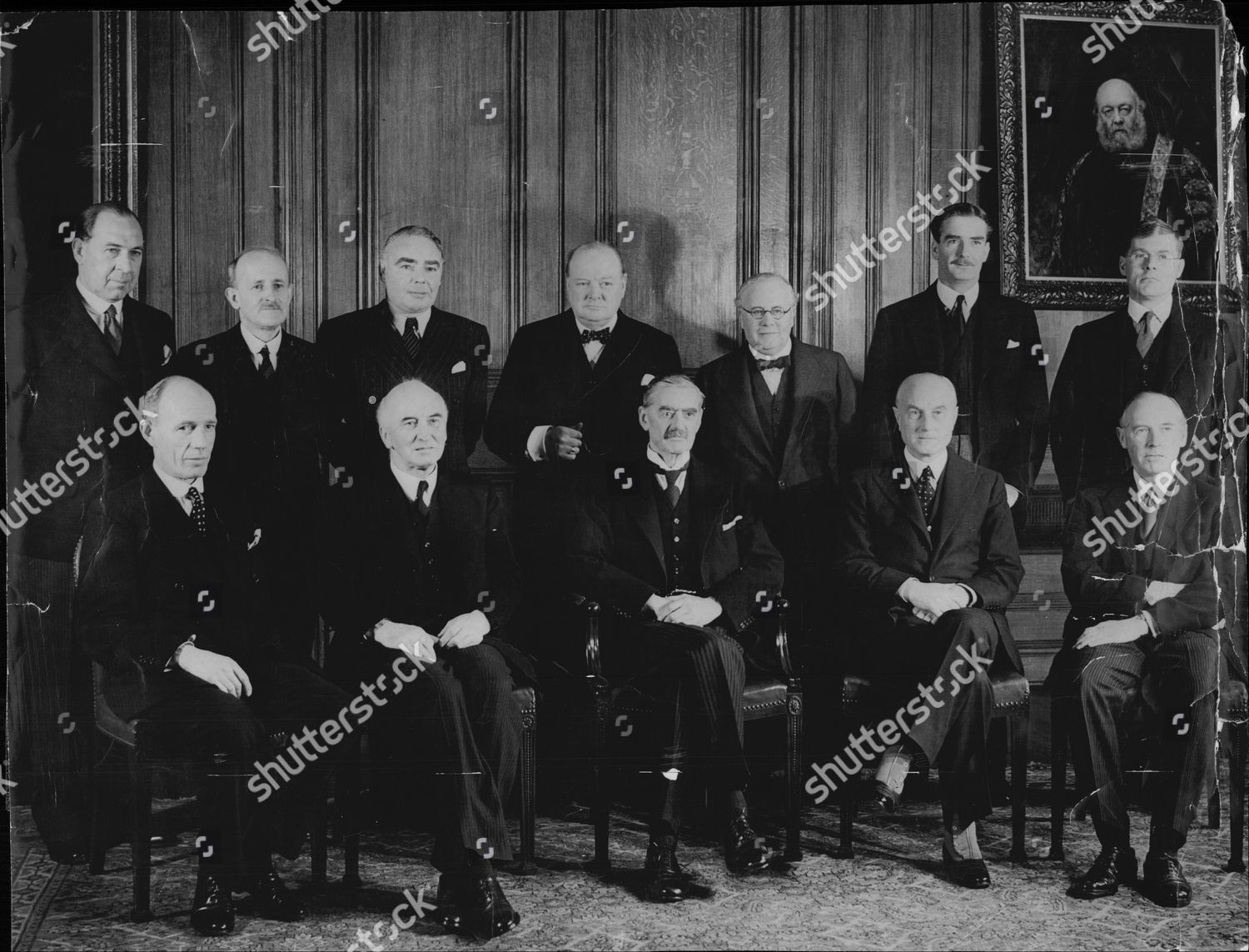 War Cabinet Group Back Row Sir John Editorial Stock Photo Stock