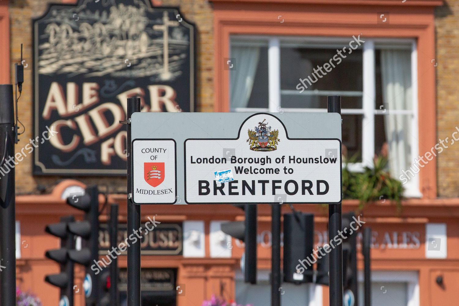 Brentford Road Sign Near Gtech Community Editorial Stock Photo - Stock ...