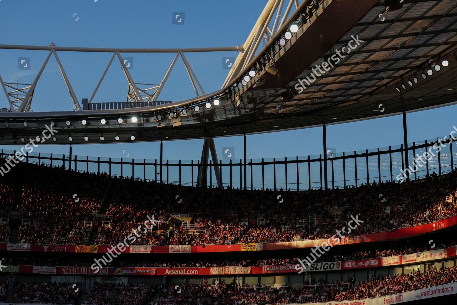 Sun Hits Fans Upper Tier Emirates Editorial Stock Photo Stock Image