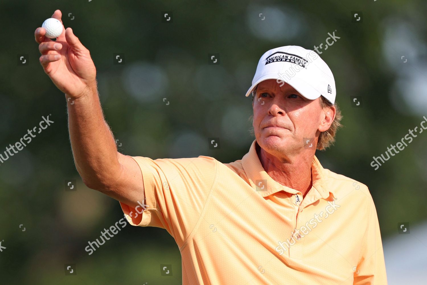 Steve Stricker Acknowledges Gallery After Winning Editorial Stock Photo