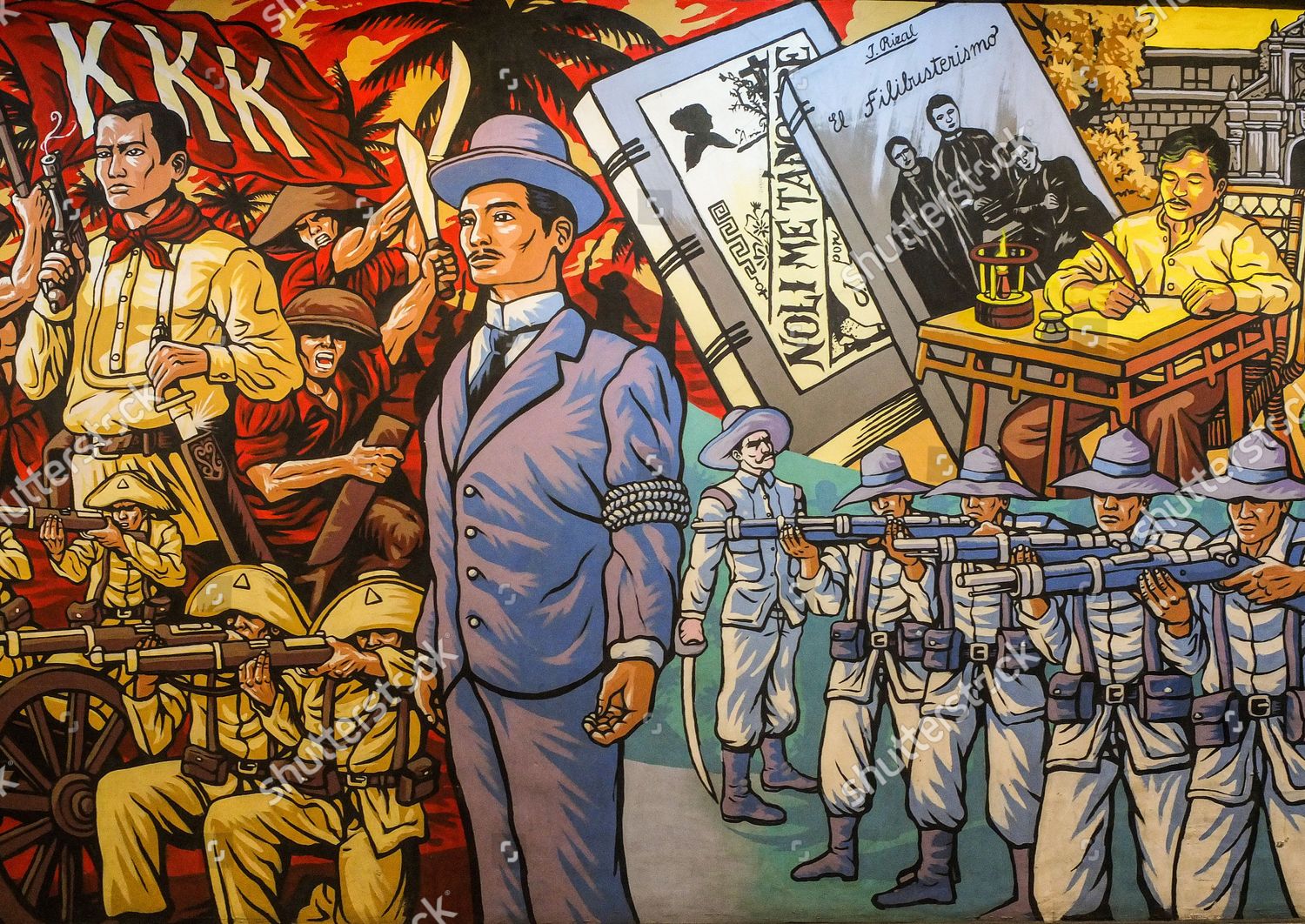 Mural Depicts Execution Filipino National Hero Foto Stok Editorial ...