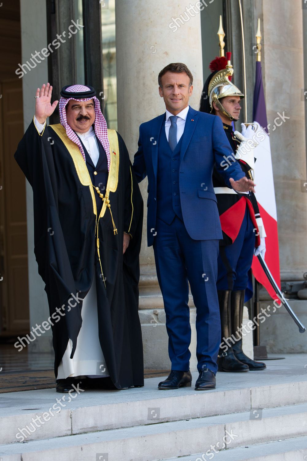 French President Emmanuel Macron R Welcomes Editorial Stock Photo ...