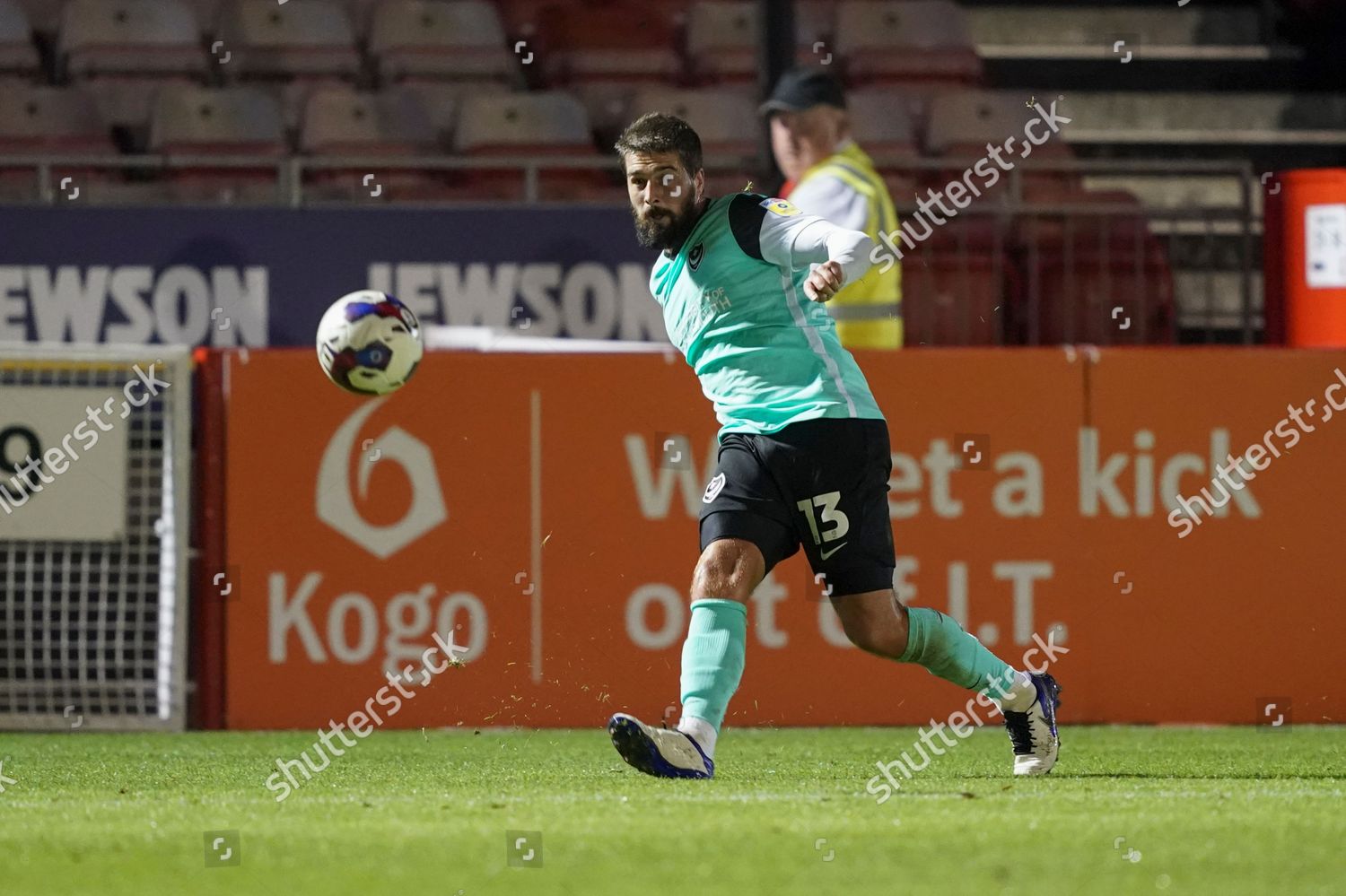 Portsmouth Defender Kieron Freeman During Efl Editorial Stock Photo ...