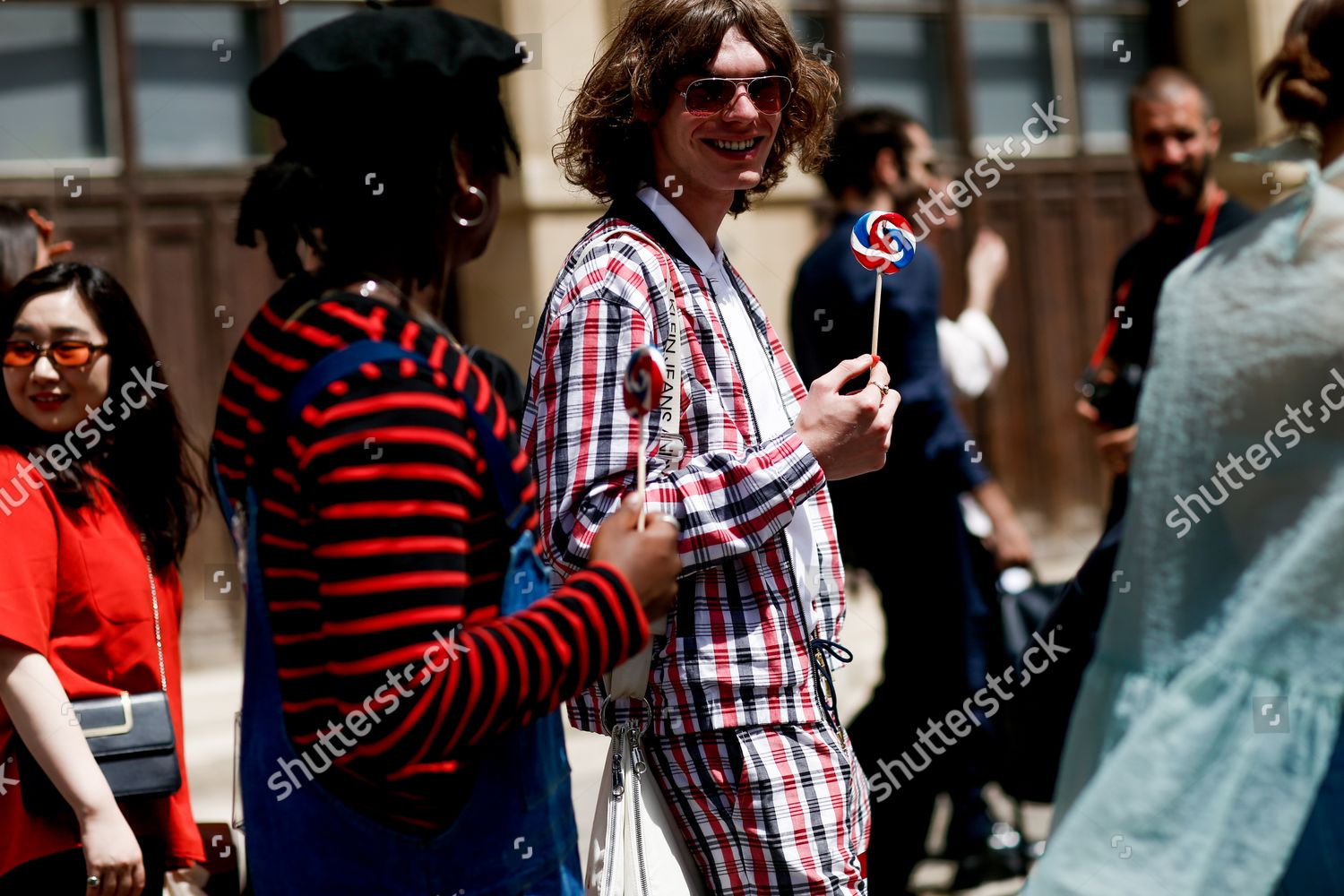 Street Style Arriving Thom Browne Springsummer Editorial Stock Photo