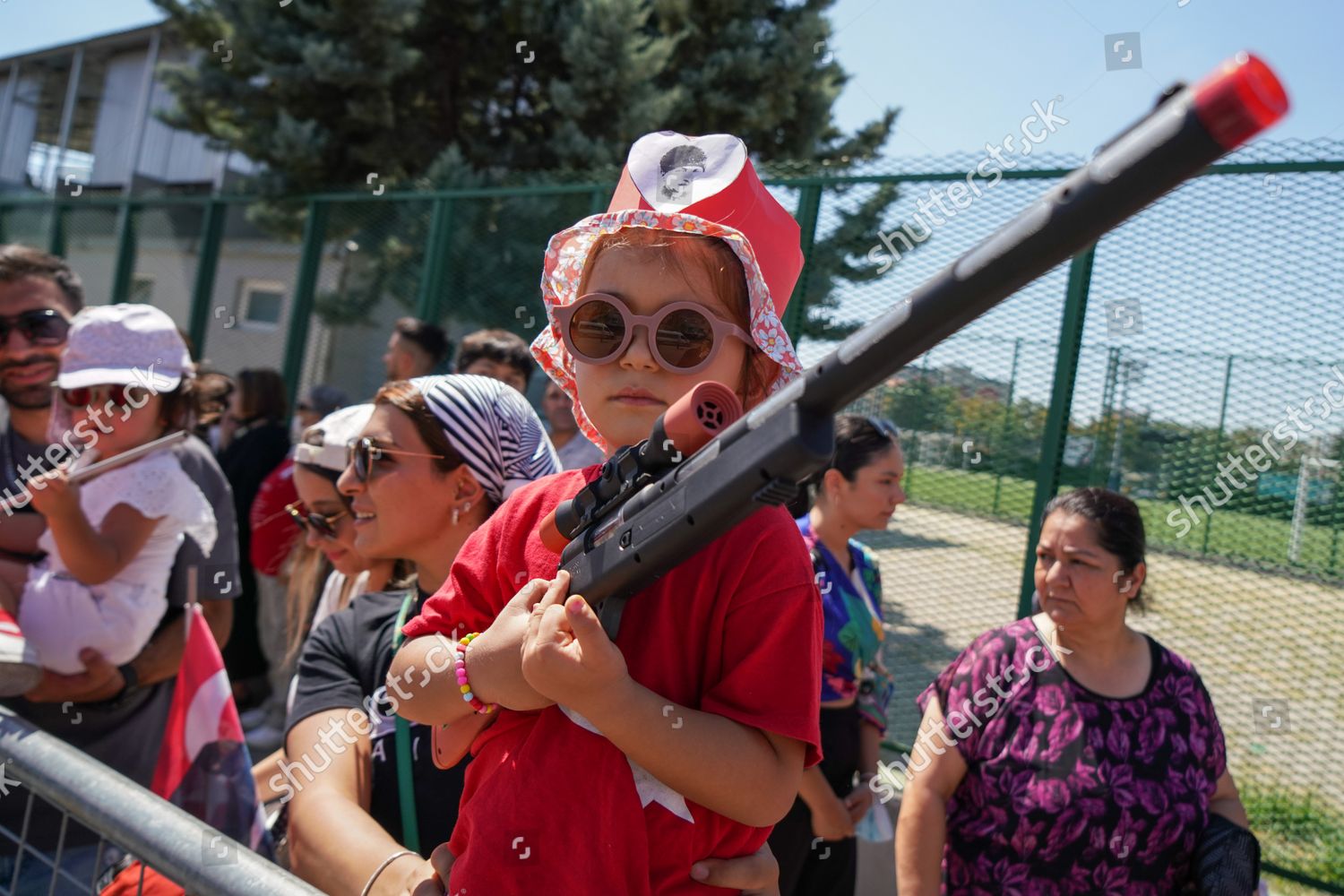 Young Girl Seen Carrying Toy Gun Editorial Stock Photo Stock Image