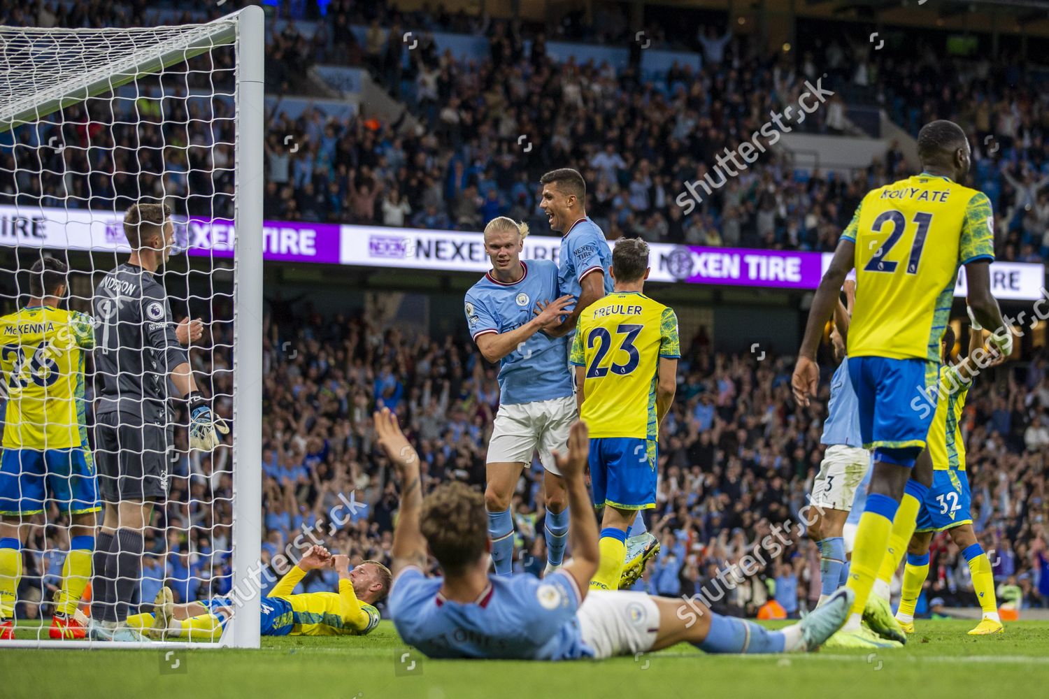 Erling Haaland Manchester City Celebrates Scoring Editorial Stock Photo ...