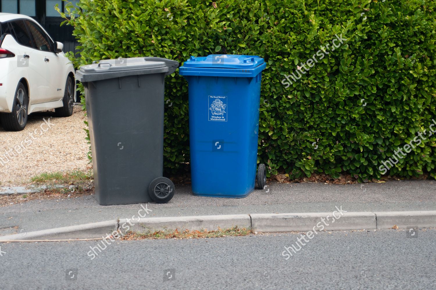 Dustbins Waiting Be Emptied Datchet Berkshire Editorial Stock Photo Stock Image Shutterstock
