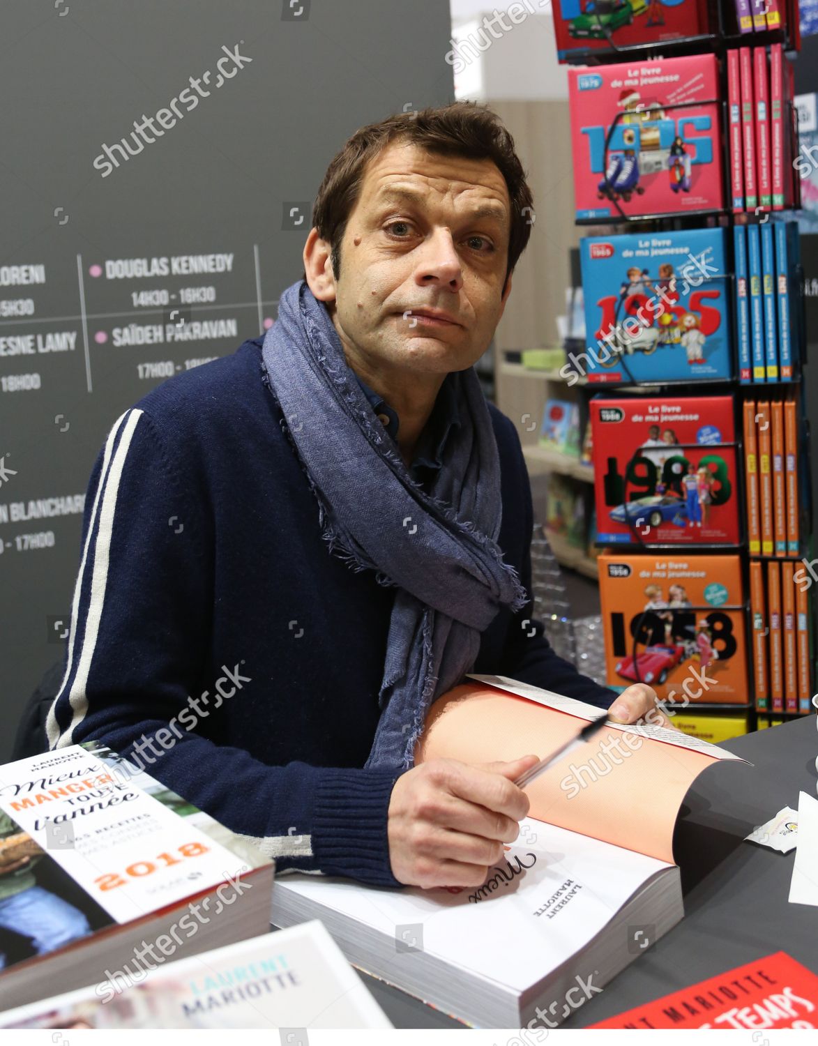 Journalist Tv Presenter Laurent Mariotte Signing Editorial Stock Photo 