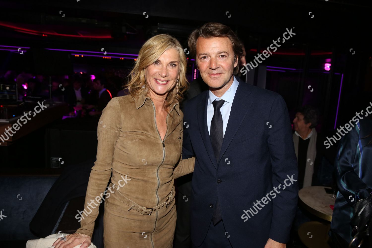 Michele Laroque Et Son Compagnon Francois Editorial Stock Photo Stock