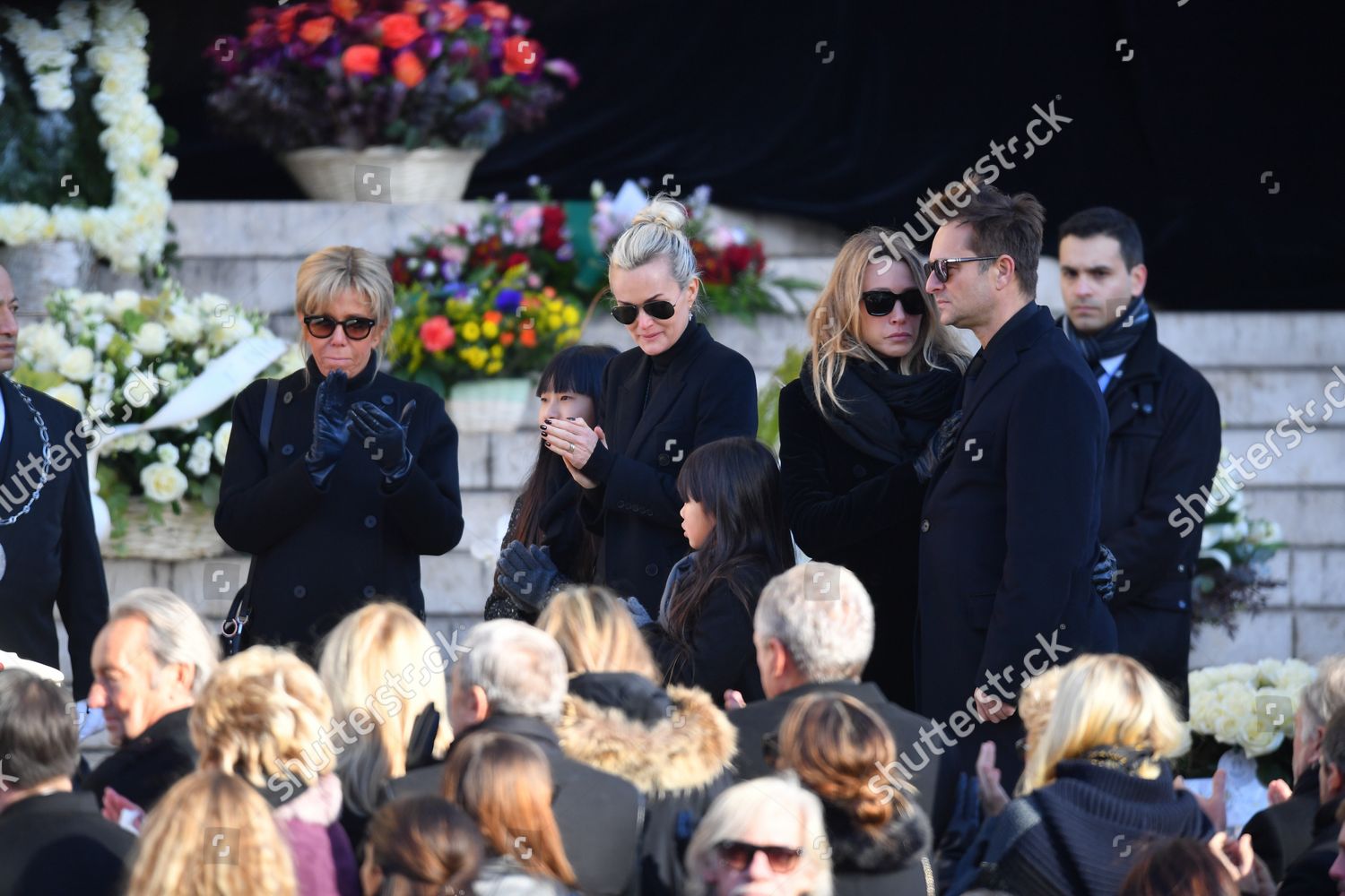 Brigitte Macron Laeticia Hallyday Daughters Jade Editorial Stock Photo