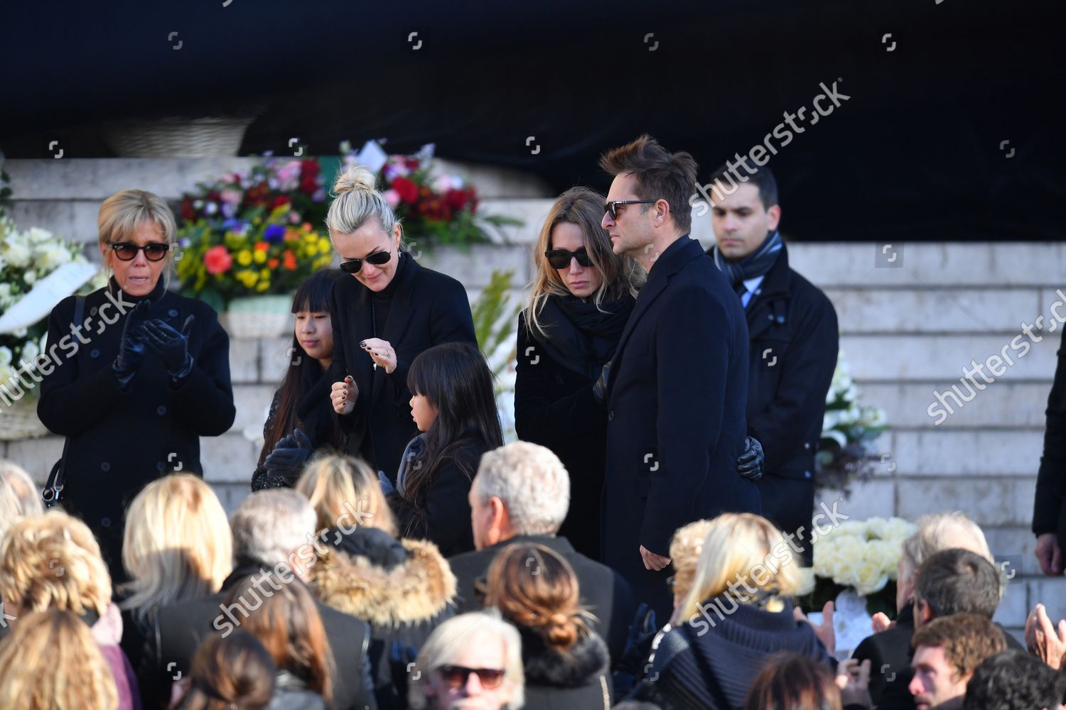 Brigitte Macron Laeticia Hallyday Daughters Jade Editorial Stock Photo