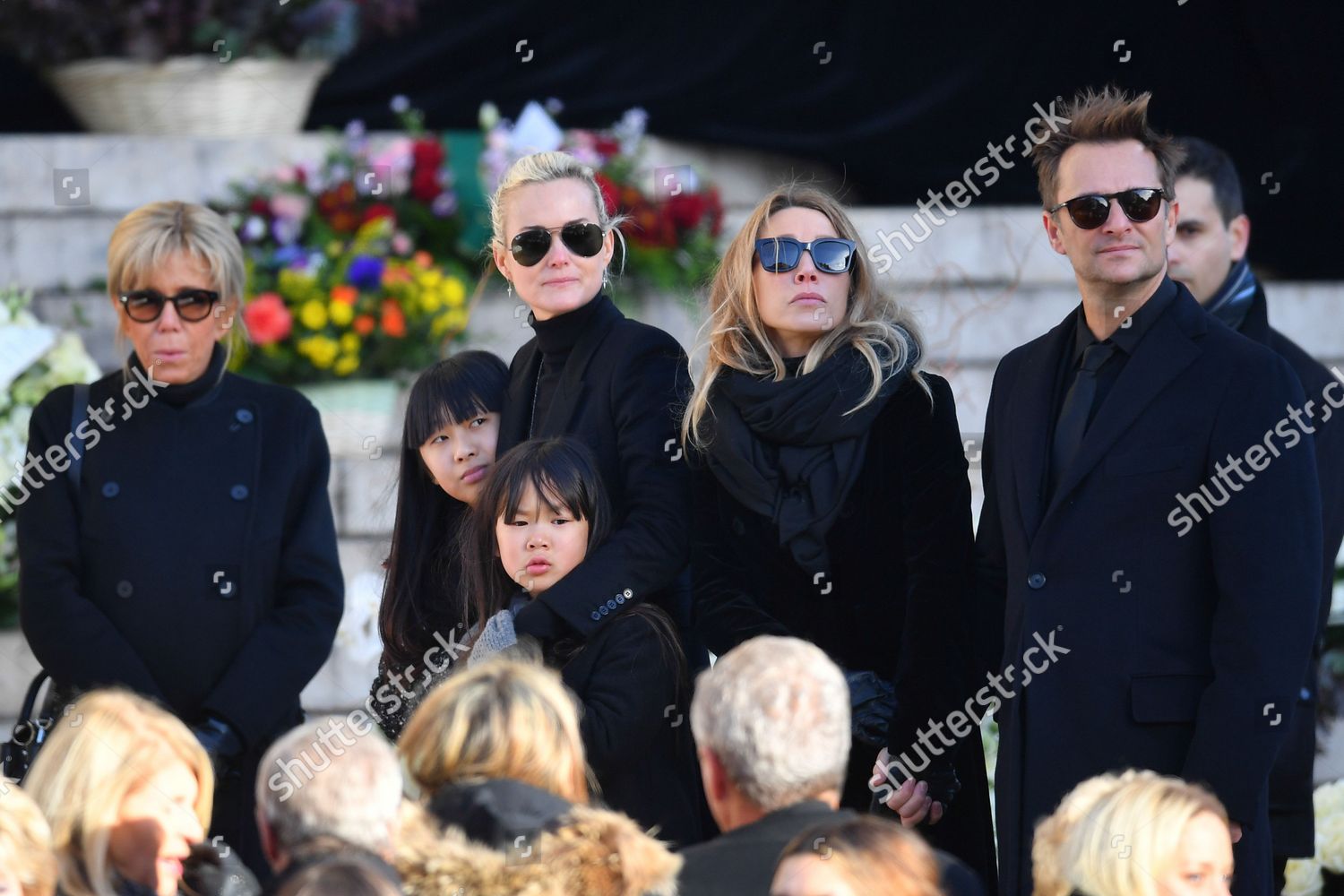 Brigitte Macron Laeticia Hallyday Daughters Jade Editorial Stock Photo