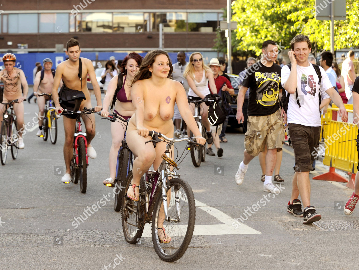 Cyclists Take Streets World Naked Bike Ride Editorial Stock.