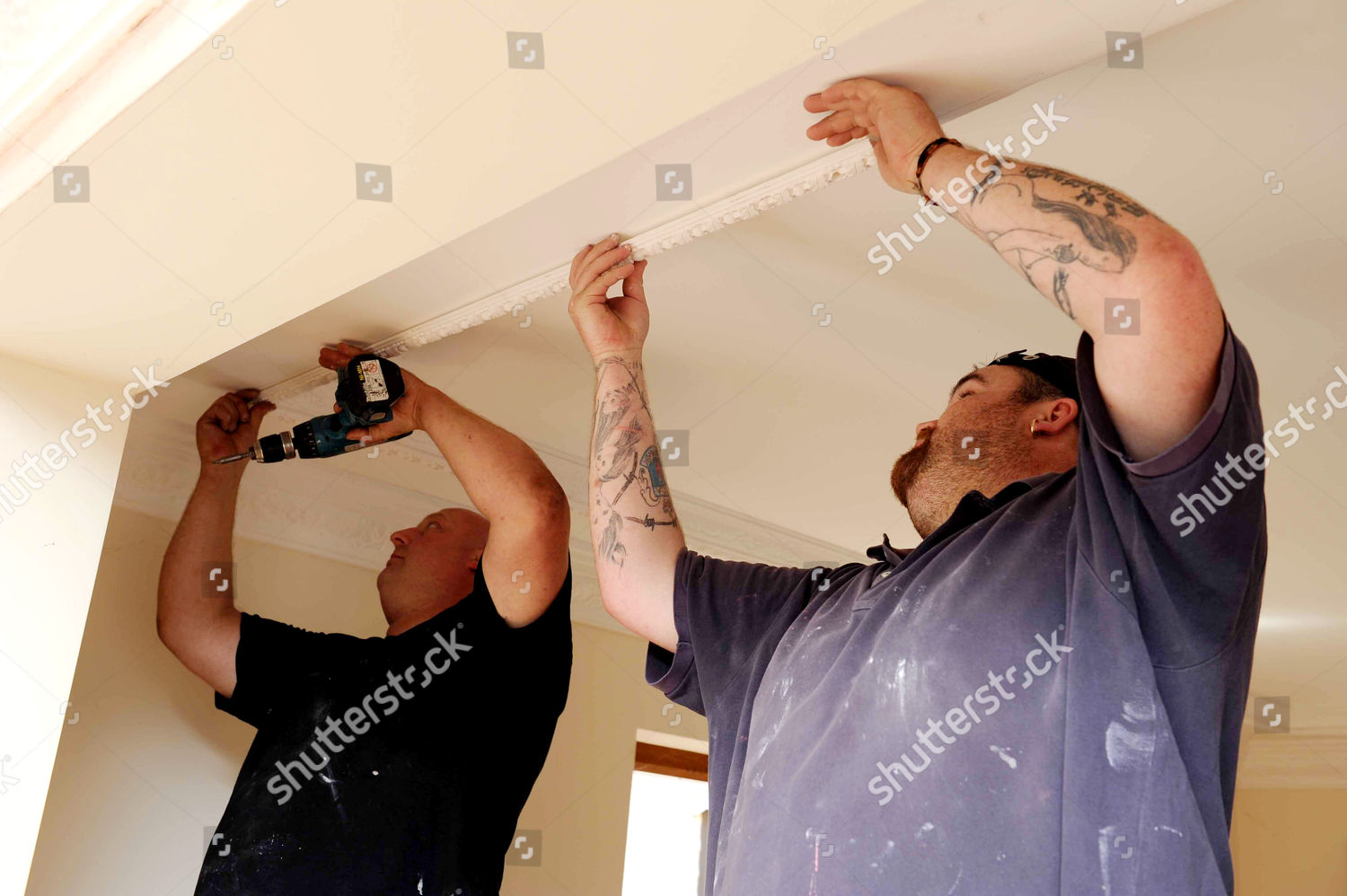 Michael Carroll Working Painter Decorator Editorial Stock Photo