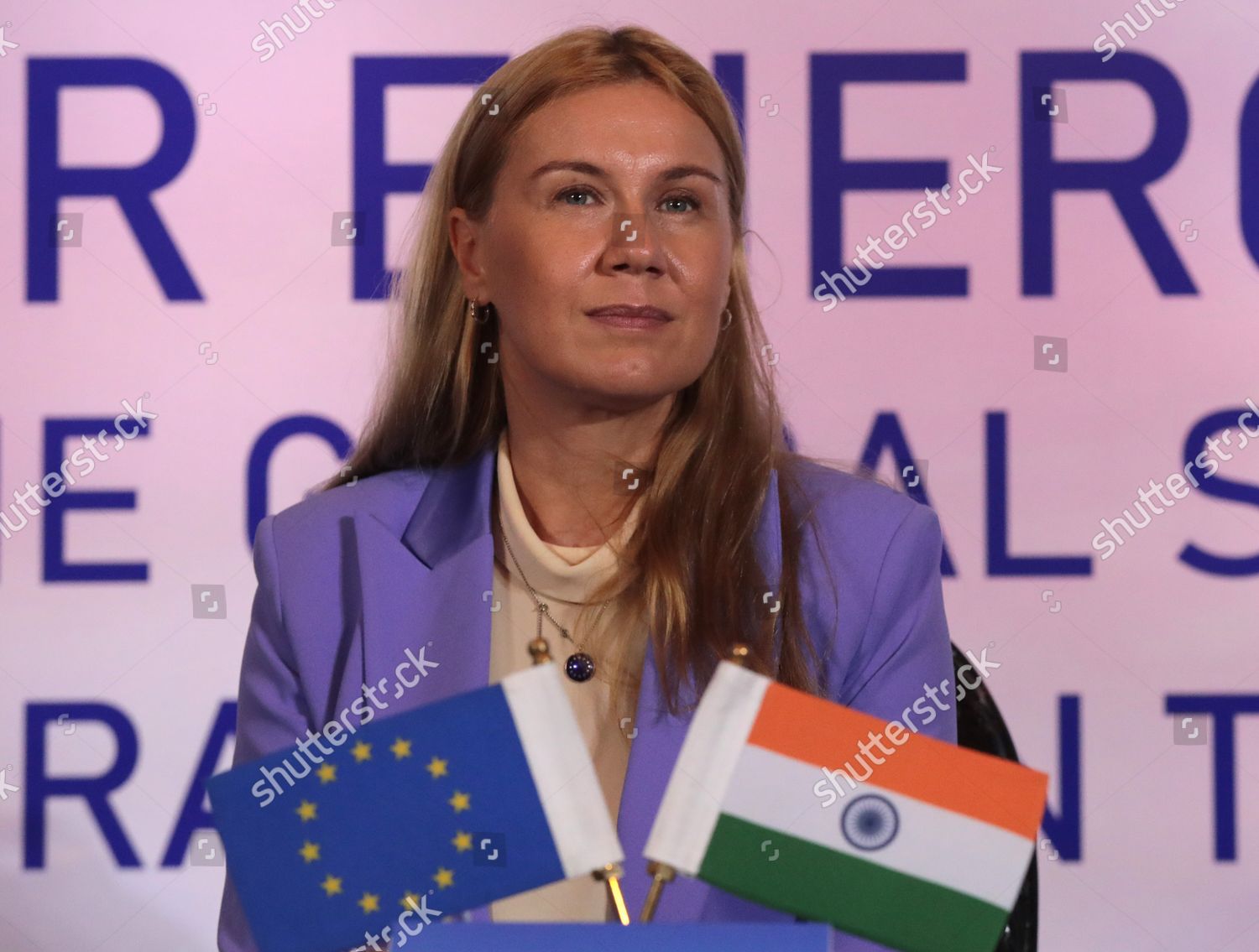 European Commissioner Energy Kadri Simson Attends Editorial Stock Photo