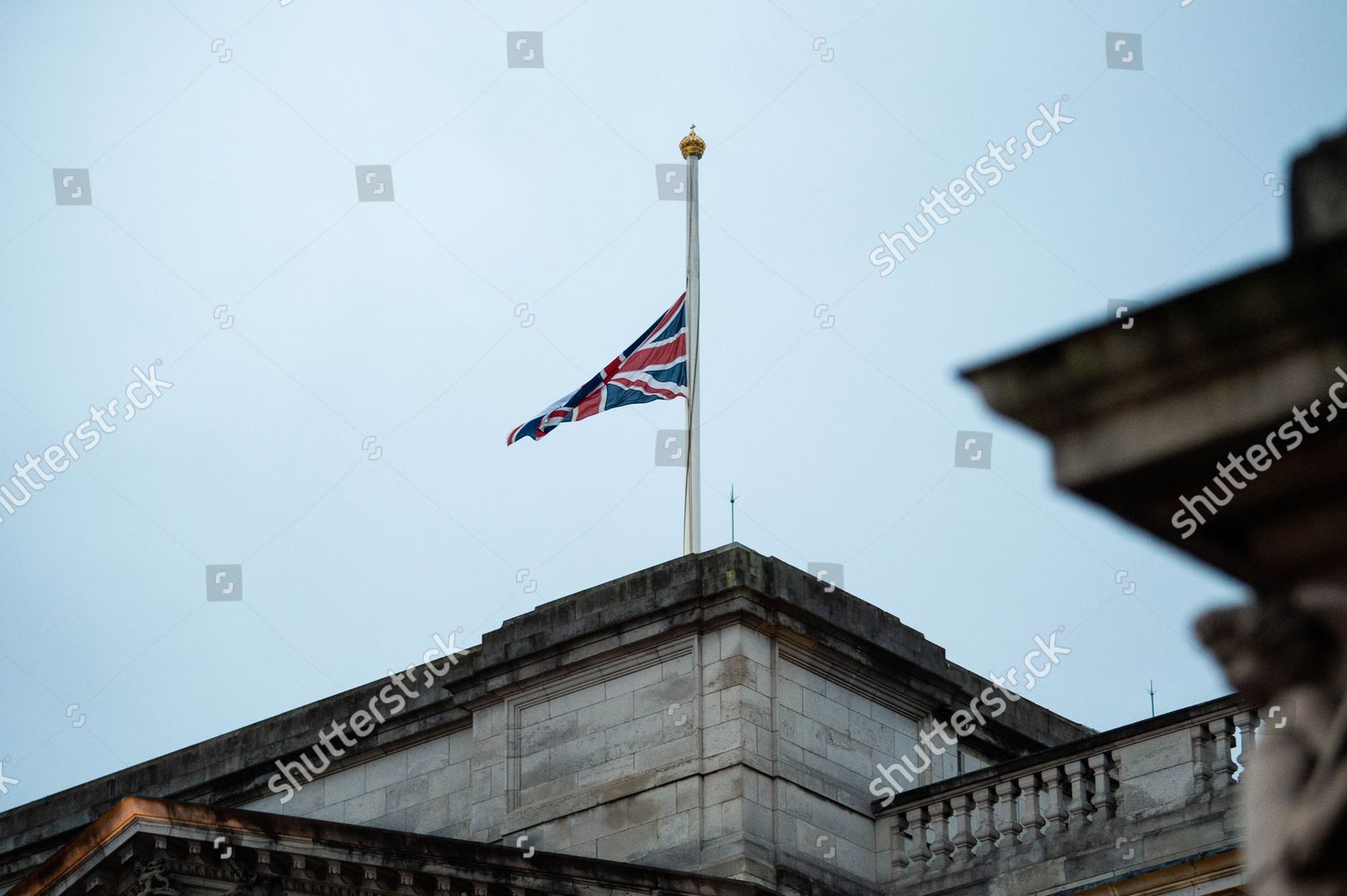 Flag Flown Half Mast Top Buckingham Editorial Stock Photo Stock Image