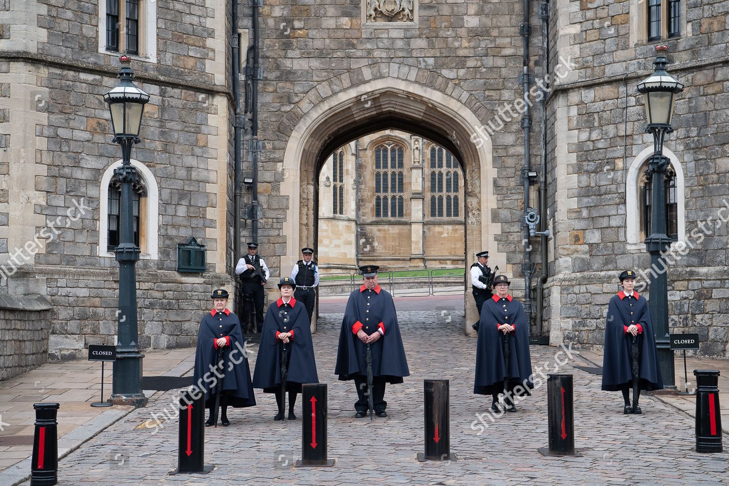 Wardens On Duty Outside Henry Viii Editorial Stock Photo Stock Image