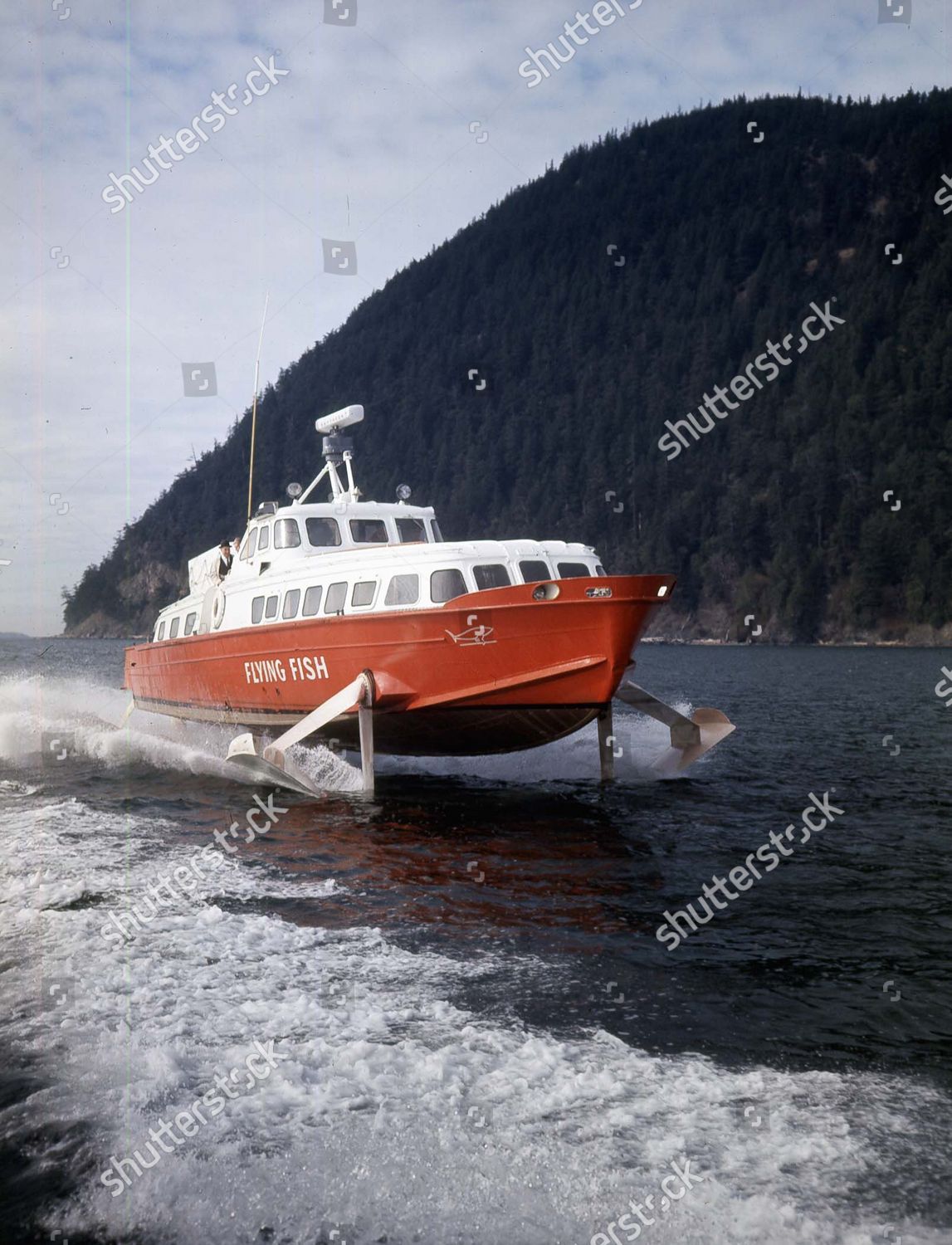 Flying Fish Hydrofoil Boat Voyaging Waters Editorial Stock Photo