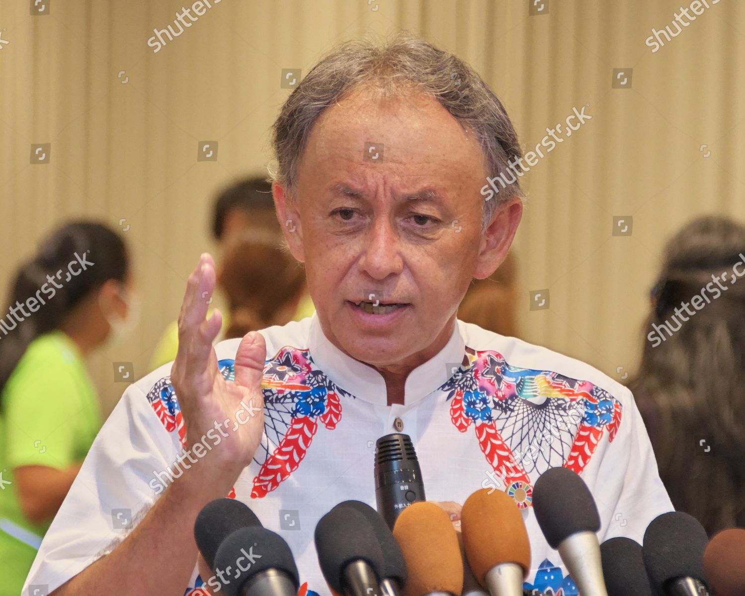 Denny Tamaki Speaks Media During Ballot Editorial Stock Photo Stock