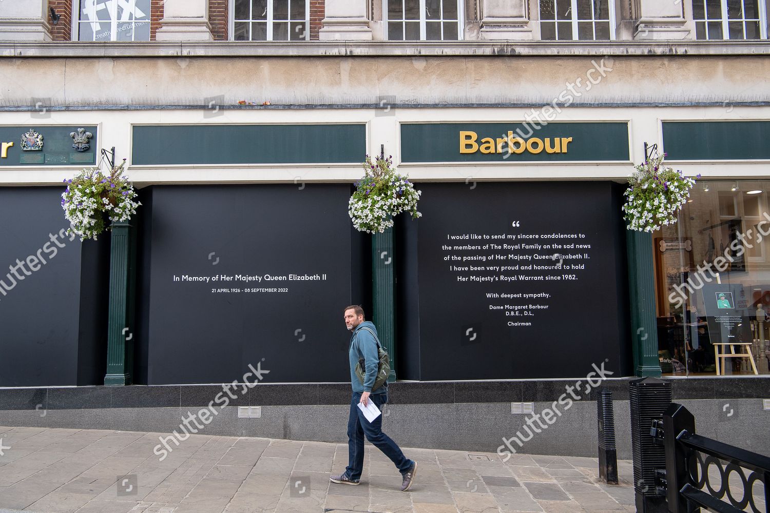 Royal Warrant Holders Barbour Have Messages Editorial Stock Photo