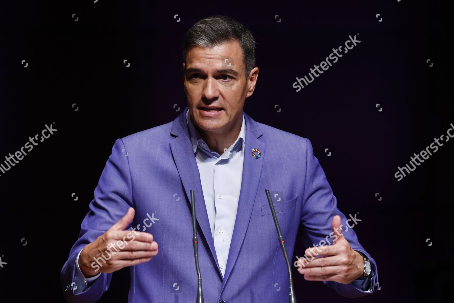 Spains Prime Minister Pedro Sanchez Speaks Editorial Stock Photo   Shutterstock 13389652a 