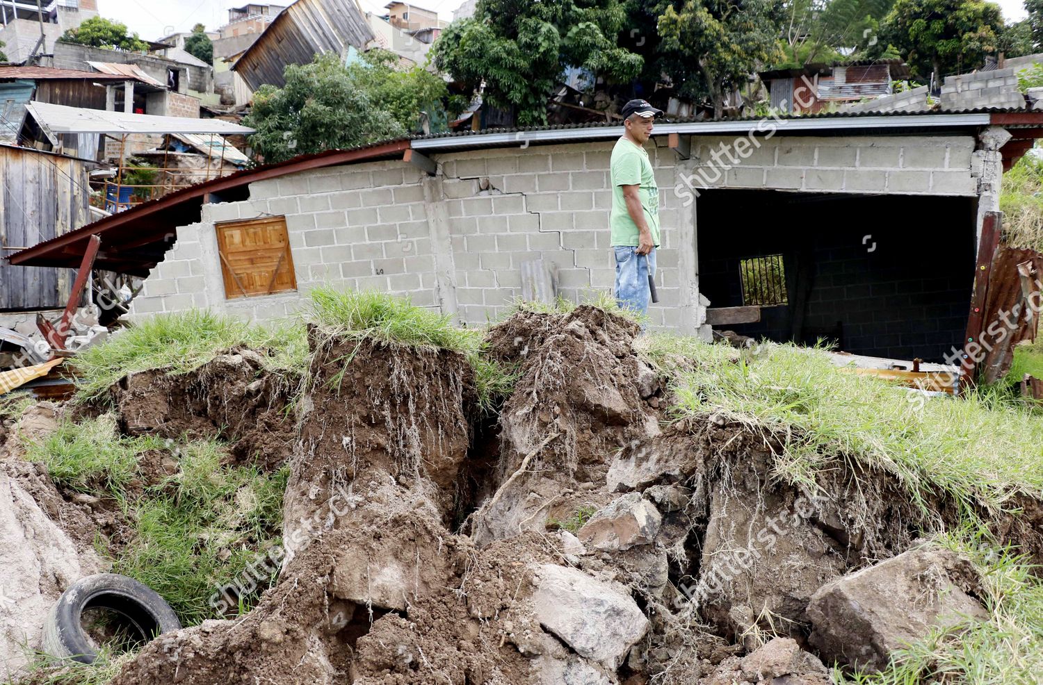Man Observes Collapse Structures Caused By Editorial Stock Photo ...